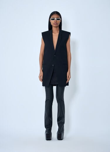 Rick Owens Sleeveless Tailored Blazer Black ric0263046