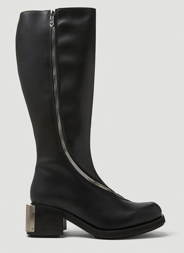 GmbH Monogram Riding Mid-Calf Boots Black gmb0146014