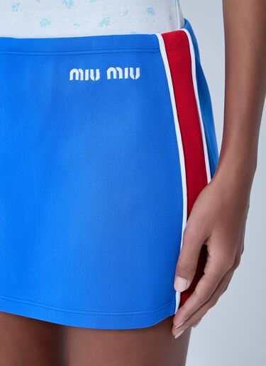 Logo Motif Mini Skirt Miu Miu Logo Motif Mini Skirt Red miu0263017