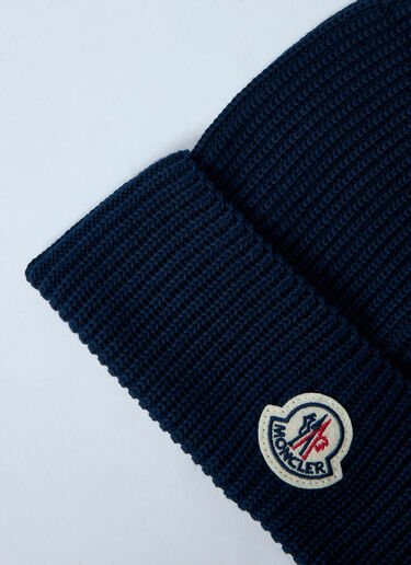 Moncler 徽标贴饰无檐便帽 藏蓝色 mon0159053