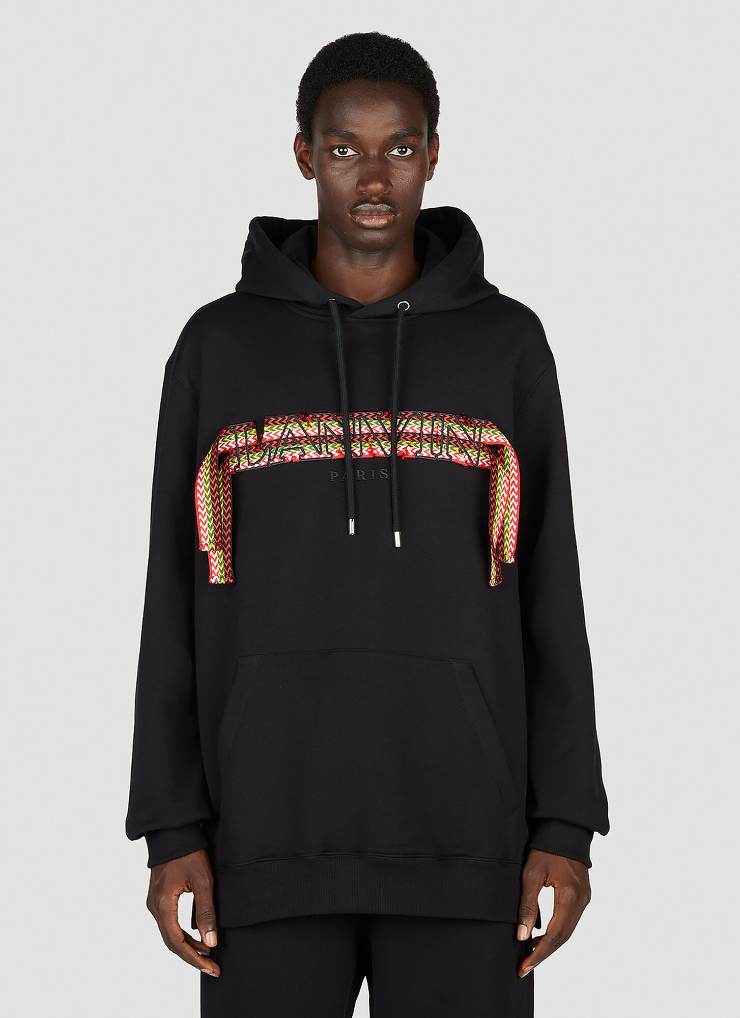 Shop Lanvin Curblace Hooded Sweatshirt In Black
