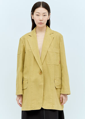 Max Mara Oversized Canvas Blazer Navy max0255028