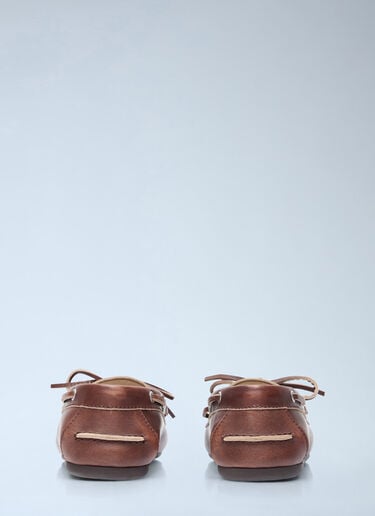 Miu Miu Lace-Up Loafers Brown miu0256013