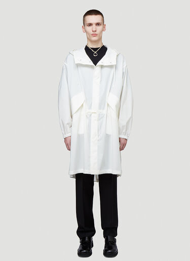 Jil Sander Essential Water-Repellent Coat White jil0143056