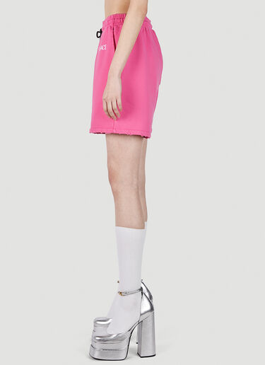 Versace 로고 프린트 트랙 쇼츠 핑크 vrs0251019