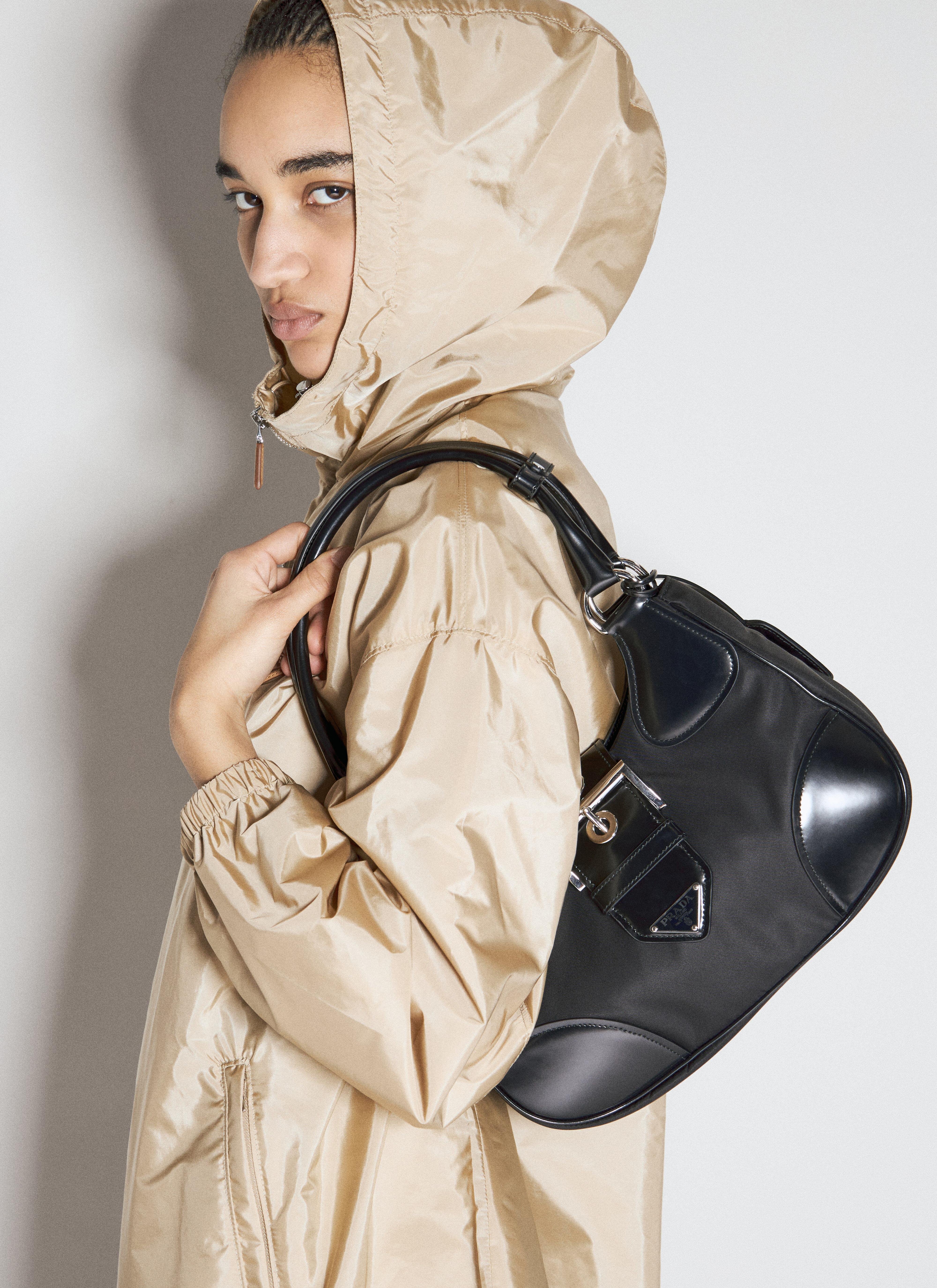 Prada Re-Nylon And Leather Shoulder Bag Black pra0256050