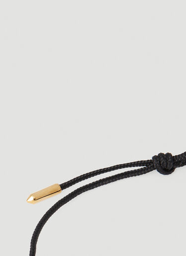 Snake And Skull Cord Bracelet Alexander McQueen Snake And Skull Cord Bracelet Black amq0152038