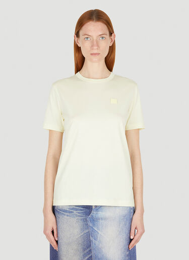 Acne Studios 로고 패치 티셔츠 옐로우 acn0247007