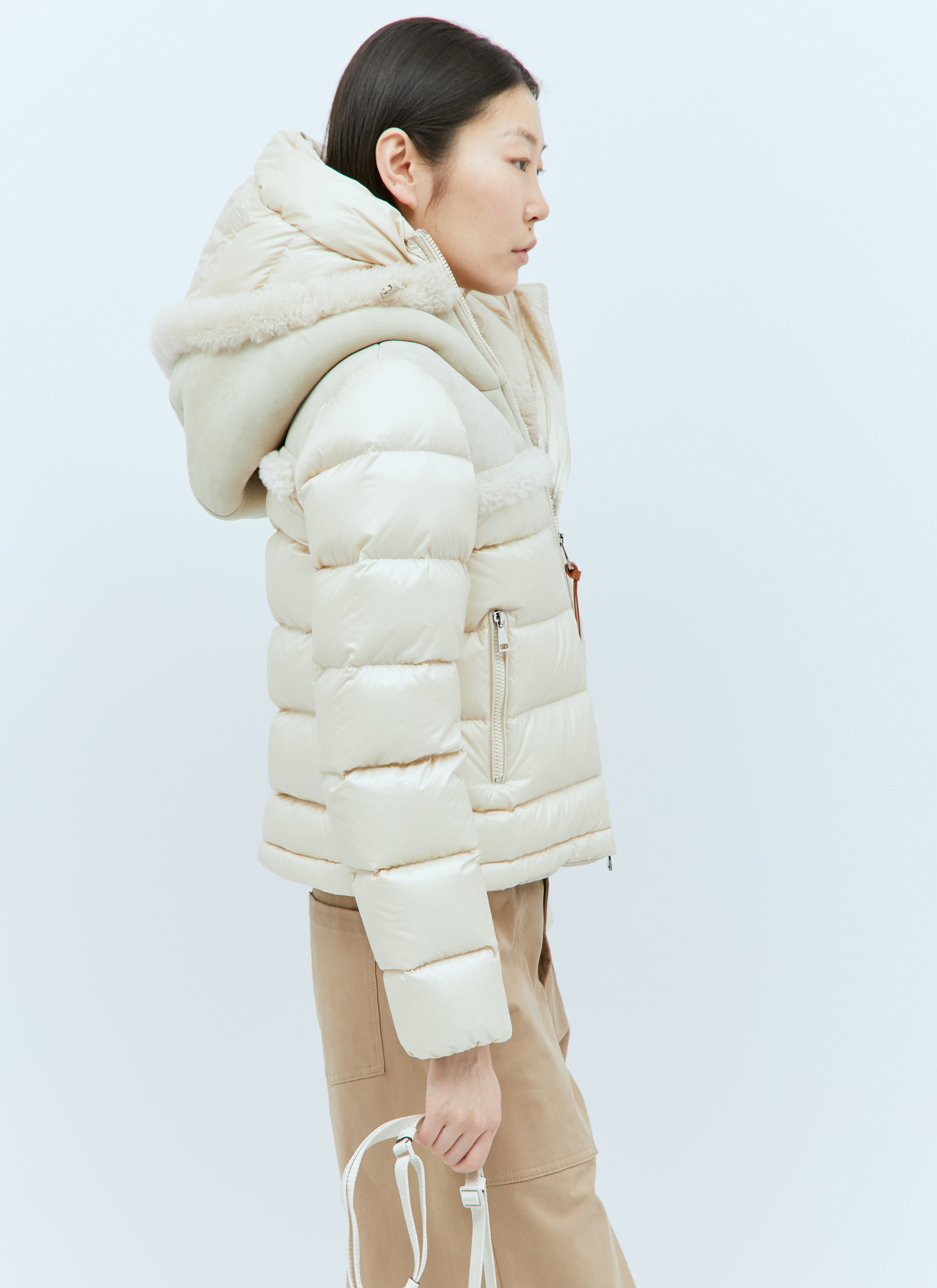 Moncler Women s Beauvais Short Down Jacket in Cream LN CC
