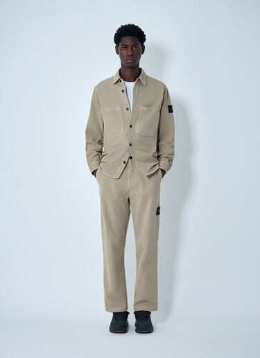 Logo Patch Pants Stone Island Logo Patch Pants Beige sto0162044
