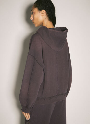 MM6 Maison Margiela Distressed Zip-Up Sweatshirt Purple mmm0258002