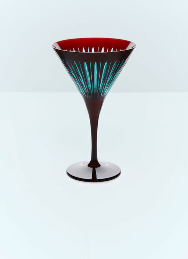 L'Objet Set Of Four Prism Martini Glasses Burgundy wps0691631