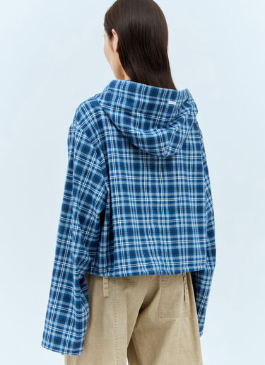 Acne Studios Check Hooded Skirt Blue acn0257015