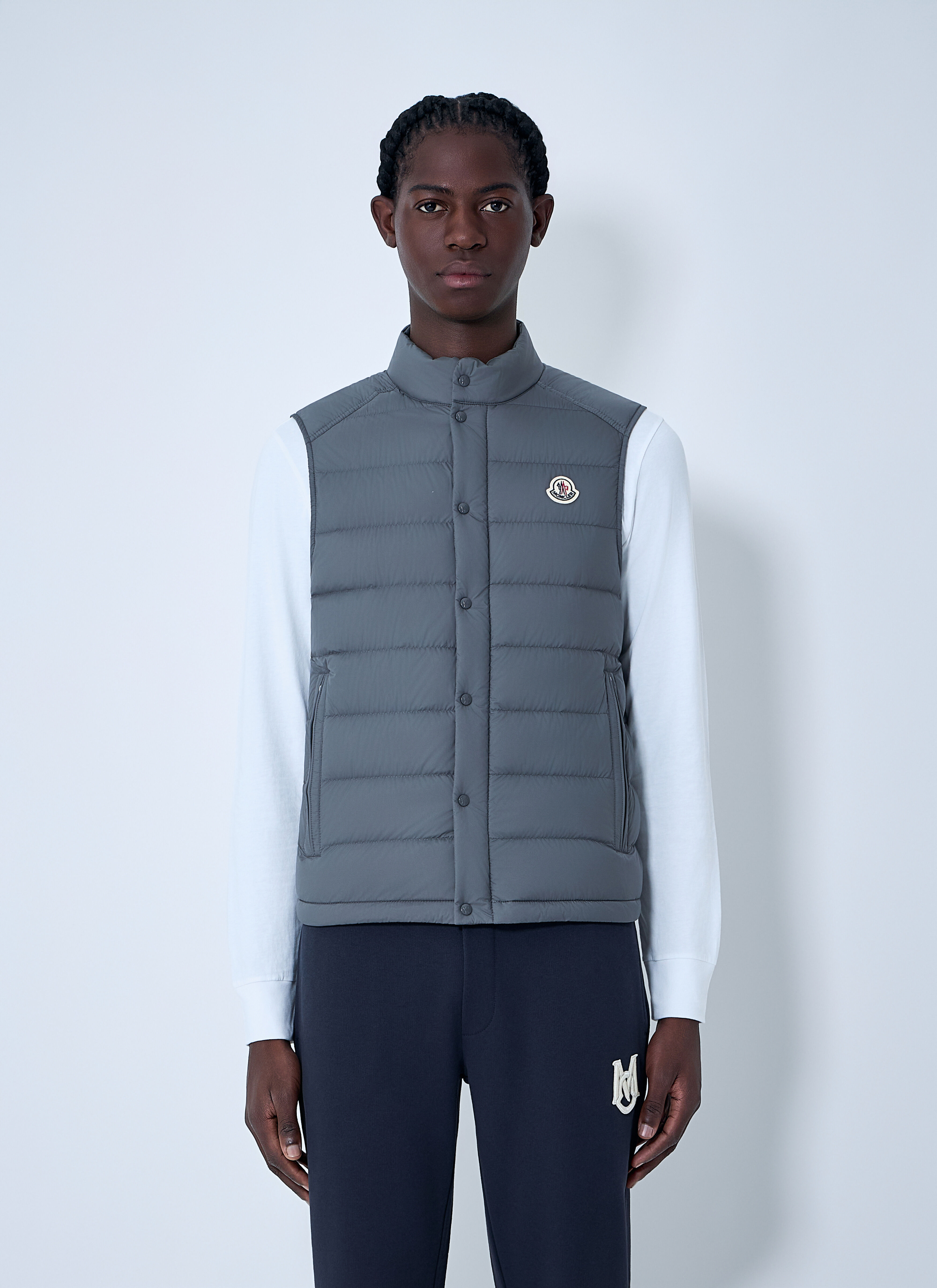 Moncler Men's' Barthe Gilet in Grey | LN-CC®