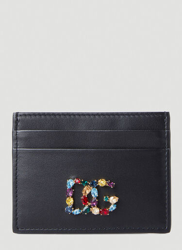 Dolce & Gabbana クリスタルプレート カードホルダー ブラック dol0247126