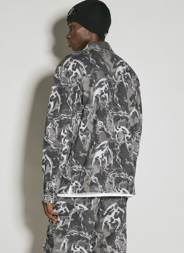 Han Kjøbenhavn Camo Printed Utility Shirt Grey han0154002