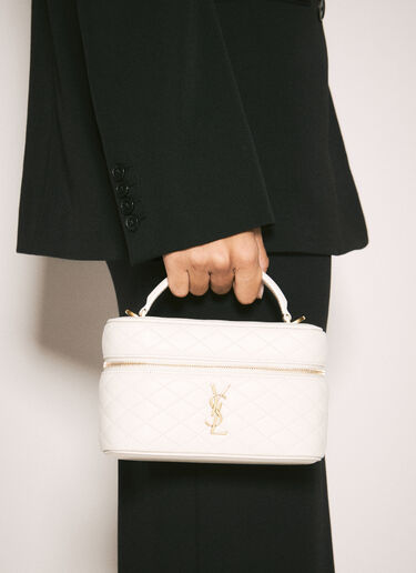 Saint Laurent Gaby Vanity Shoulder Bag White sla0257120