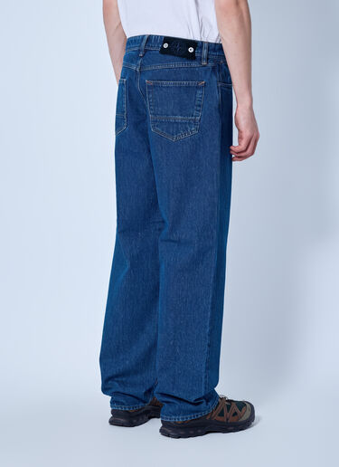 LN-CC® - Stone Island: Five-Pocket Straight-Leg Jeans - Blue Stone Island Five-Pocket Straight-Leg Jeans Blue sto0165109