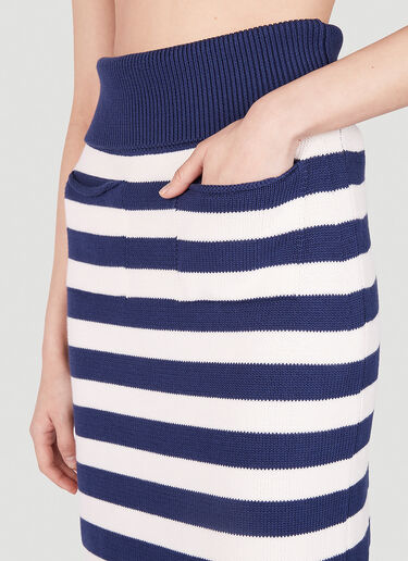 Kenzo Striped Midi Skirt Dark Blue knz0252012