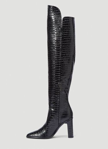 Max Mara Beboot Leather Boots Black max0242030