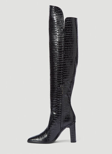 Beboot Leather Boots Max Mara Beboot Leather Boots Black max0242030