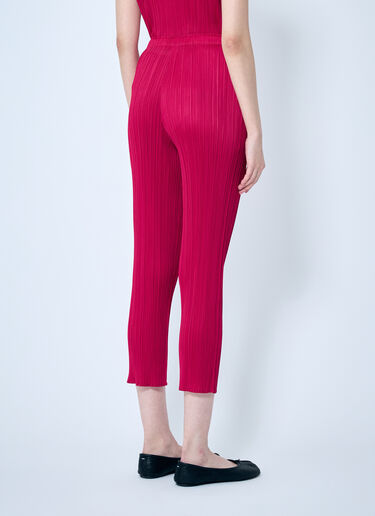 Pleats Please Issey Miyake Tapered Pleated Pants Red plp0259019