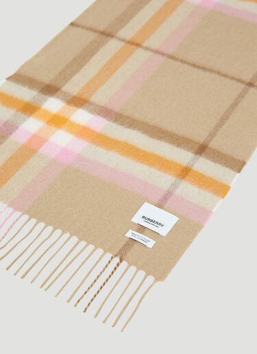Burberry Check Cashmere Scarf Beige bur0253092