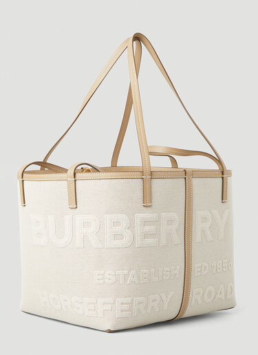 Burberry Horseferry Beach Mini Tote Bag in Cream