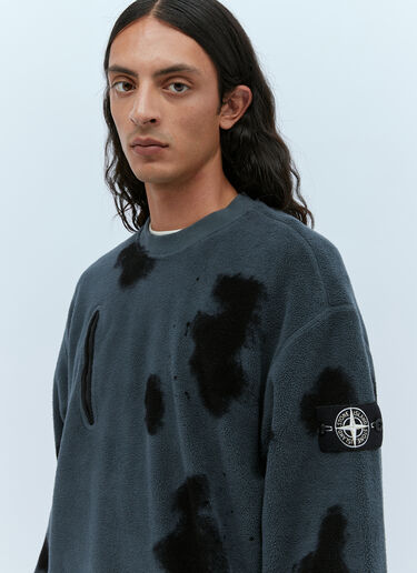 Stone Island Distressed Fleece Sweatshirt Grey sto0154013