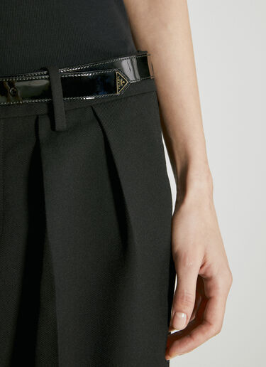 パテントレザー ベルト Prada パテントレザー ベルト ブラック pra0255012