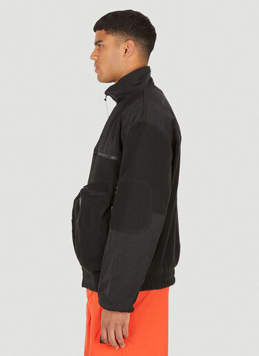 Boiler Room Panelled Fleece Jacket Black bor0150009