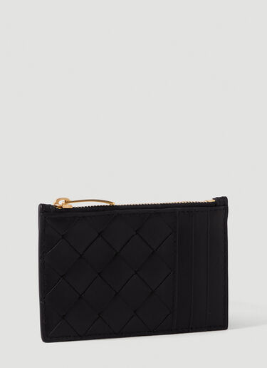 Bottega Veneta Intreccio Zipped Cardholder Black bov0249053