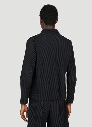 Homme Plissé Issey Miyake 플리츠 집업 재킷 블랙 hmp0153007