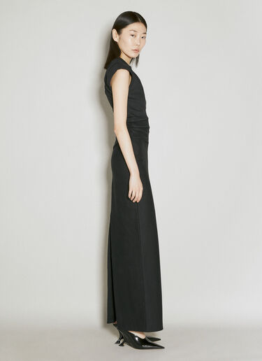 Alexander Wang 落肩及地连衣裙 黑色 awg0255001