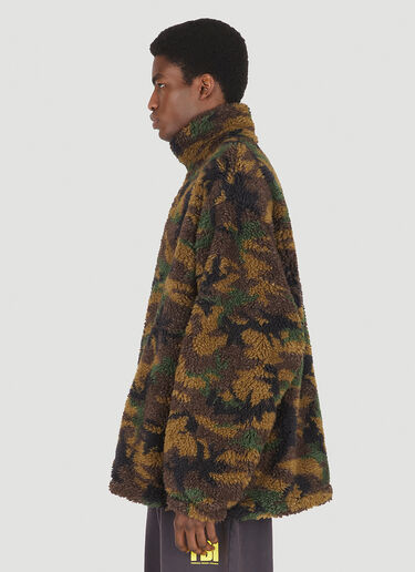 Balenciaga Camouflage Fleece Jacket Khaki bal0147006