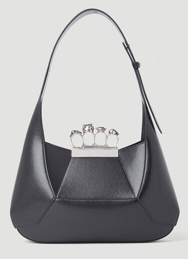 Alexander McQueen The Jewelled Hobo Bag Black amq0251042