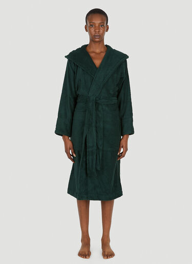 Tekla Hooded Bath Robe Green tek0349013