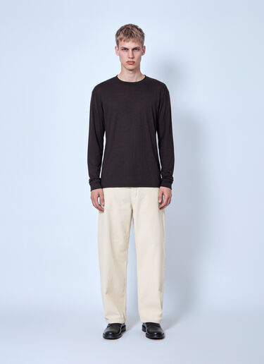 Studio Nicholson Pinhas Long Sleeve T-Shirt Brown stn0165006