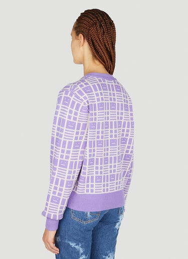 Acne Studios Face Motif Cardigan Purple acn0251024