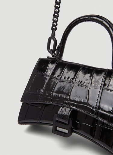 Balenciaga Hourglass Mini Top Handle Bag Black bal0245046