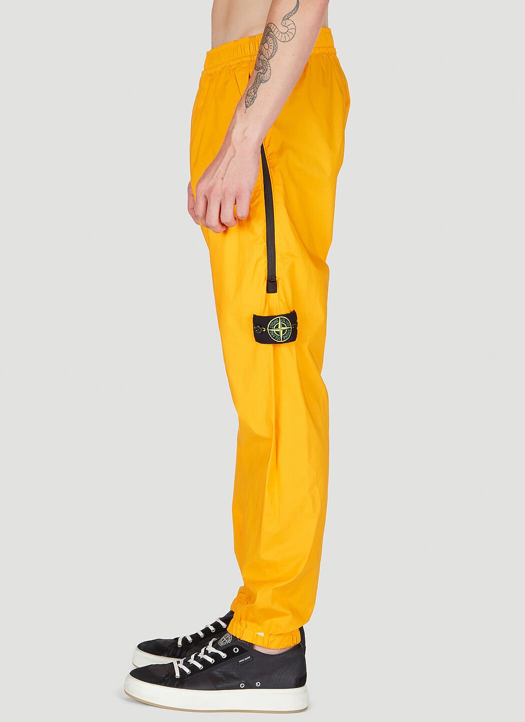 Stone island logo discount patch track pants