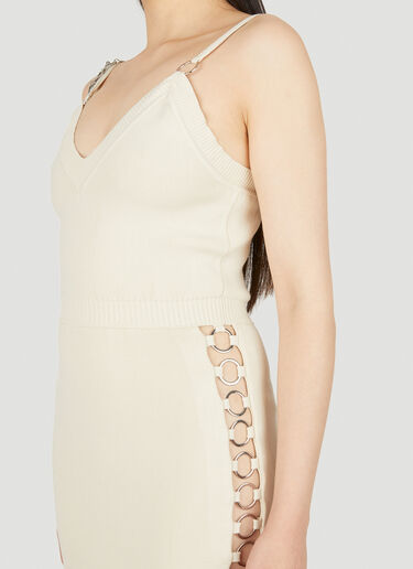Rabanne Ring Cut Out Dress Beige pac0249004