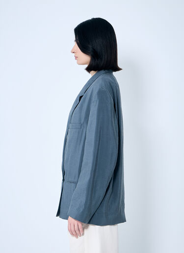 Lemaire Soft Tailored Double-Breasted Blazer Grey lem0260003