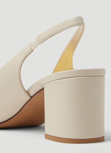 Valentino One Stud Sling Back Heels Cream val0249018