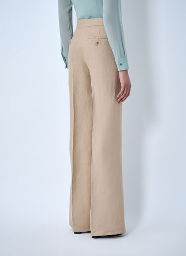 Max Mara High-Waisted Wide-Leg Trousers Beige max0264301
