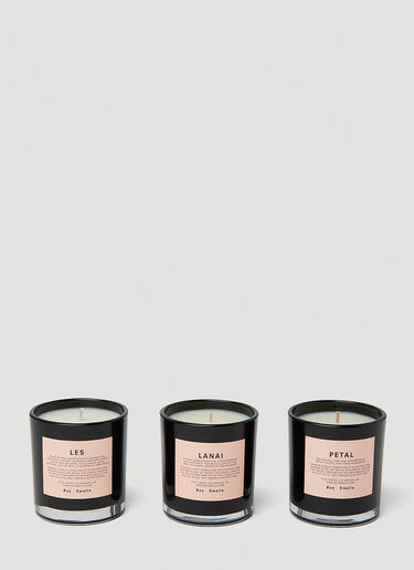 Boy Smells Les, Petal and Lanai Votive Candle Set Black bys0351010