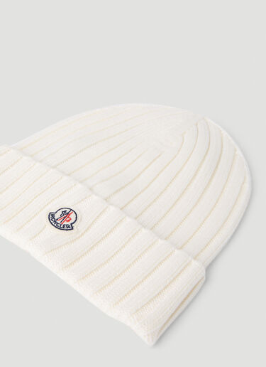 Moncler 徽标贴饰无檐便帽 白色 mon0251014