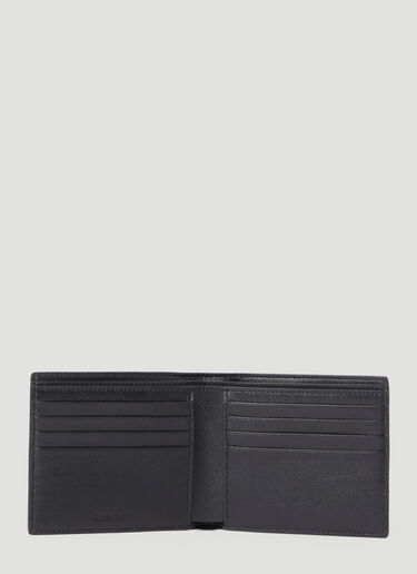 Balenciaga Logo Print Bi-Fold Wallet Black bal0155047