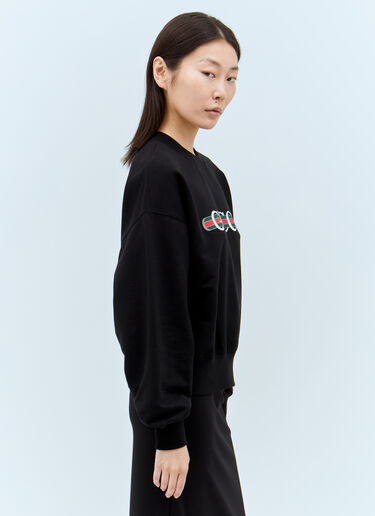 Gucci Logo Print Sweatshirt Black guc0257011