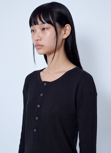 LN-CC® - Our Legacy: Gentle Henley Longsleeve - Black Our Legacy Gentle Henley Longsleeve Black our0265015